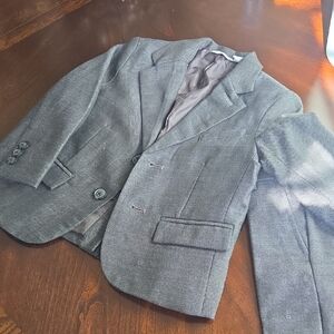 Janie and Jack Kids Charcoal Blazer And Dress Pant Set